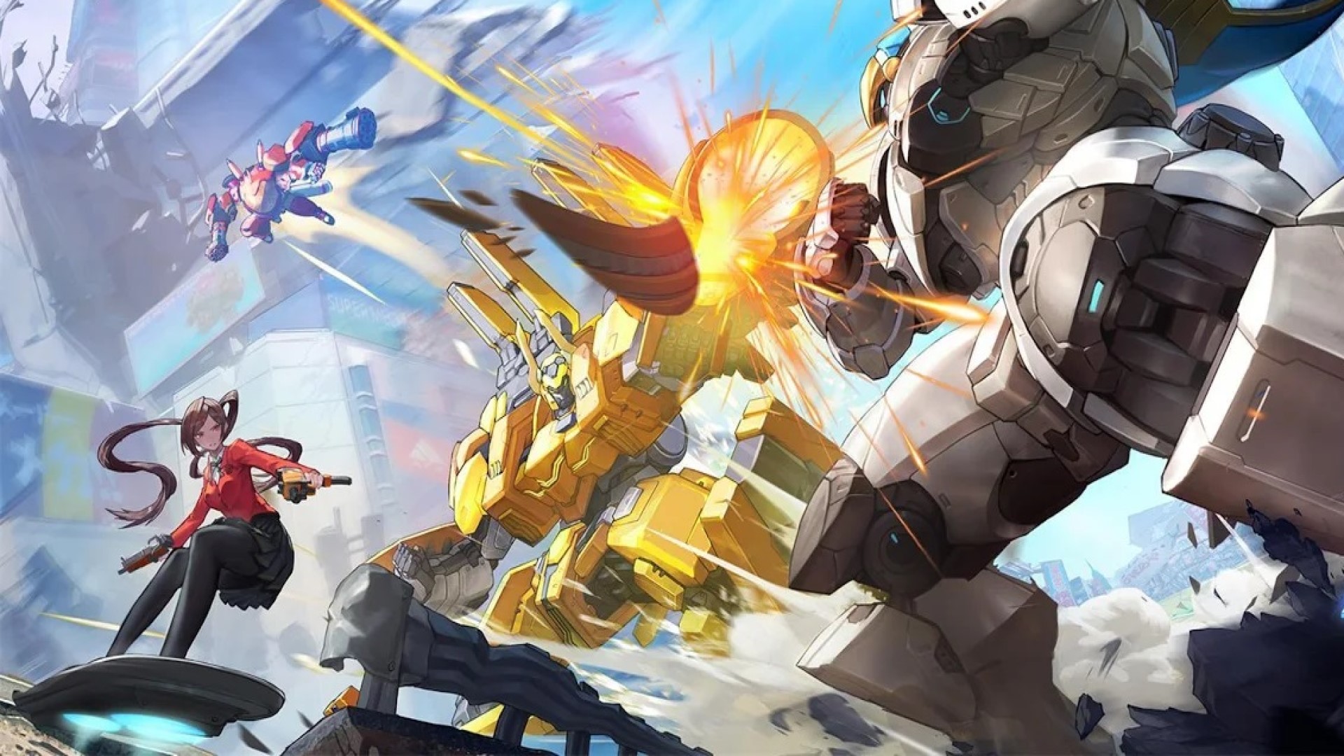 Super Mecha Champions is running a crossover event with popular anime