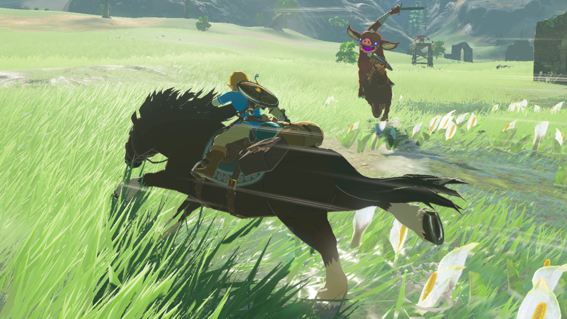 Link on horseback
