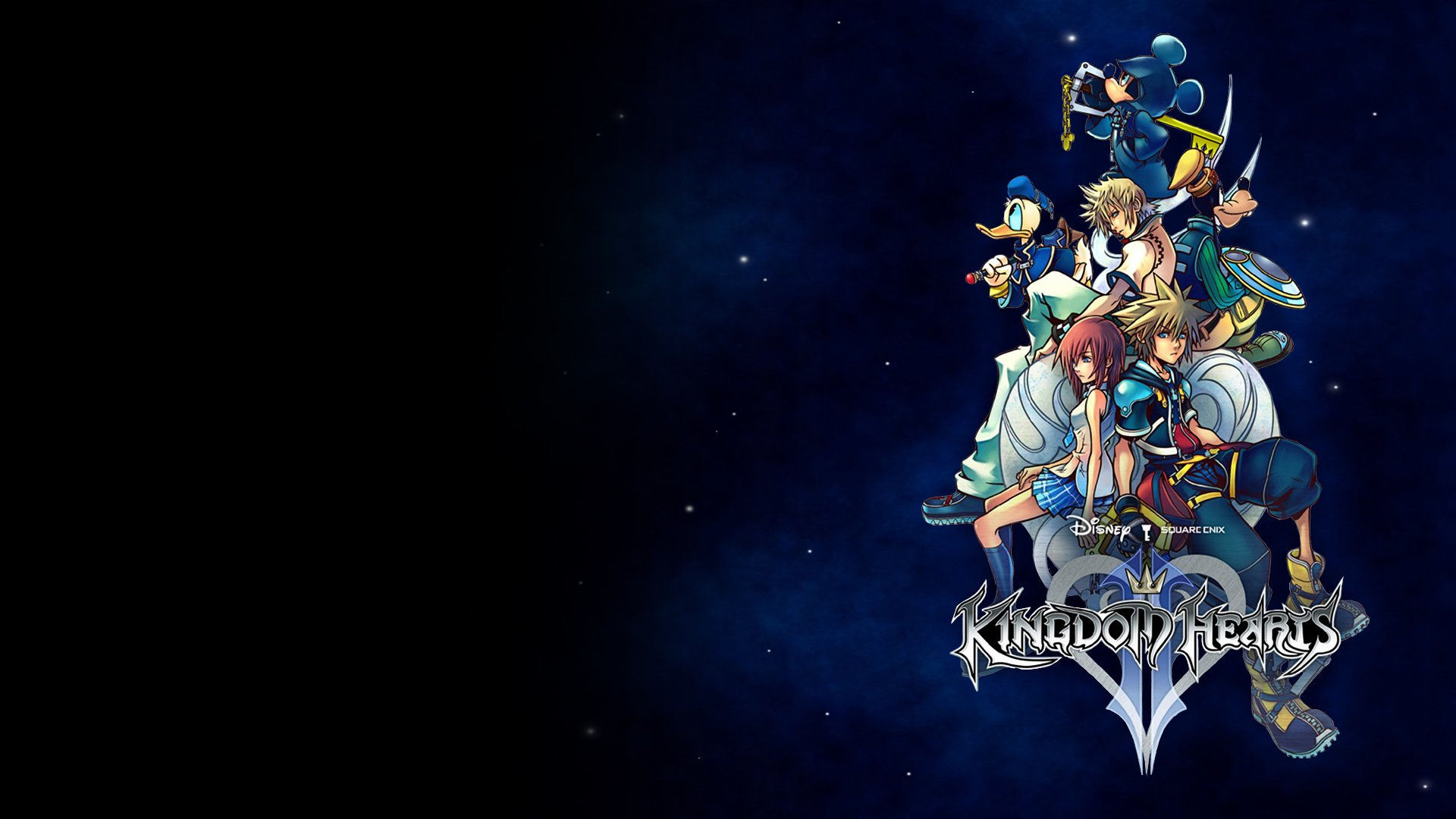 Kingdom Hearts 2 logo and characters
