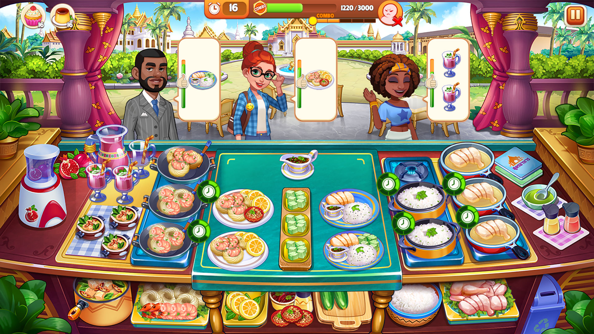 Jeux De Cuisine;  Capture D'écran Du Gameplay De Cooking Madness