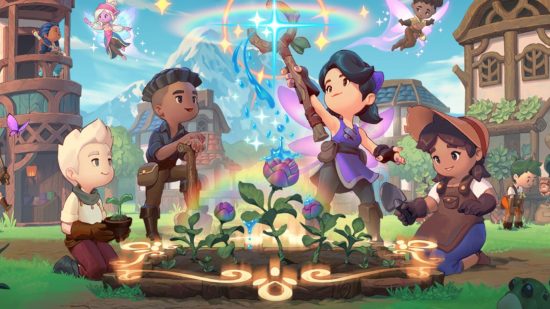 Nouveaux Jeux Switch - Un Groupe De Fées Jetant De La Magie Dans Un Jardin