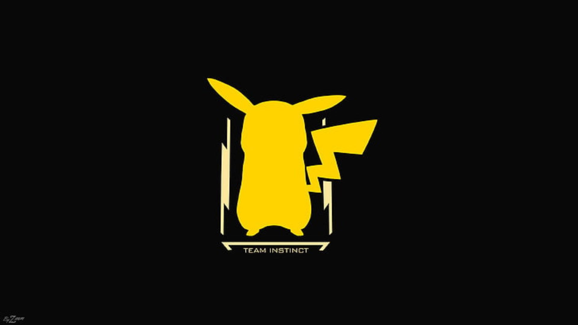 pikachu black wallpaper