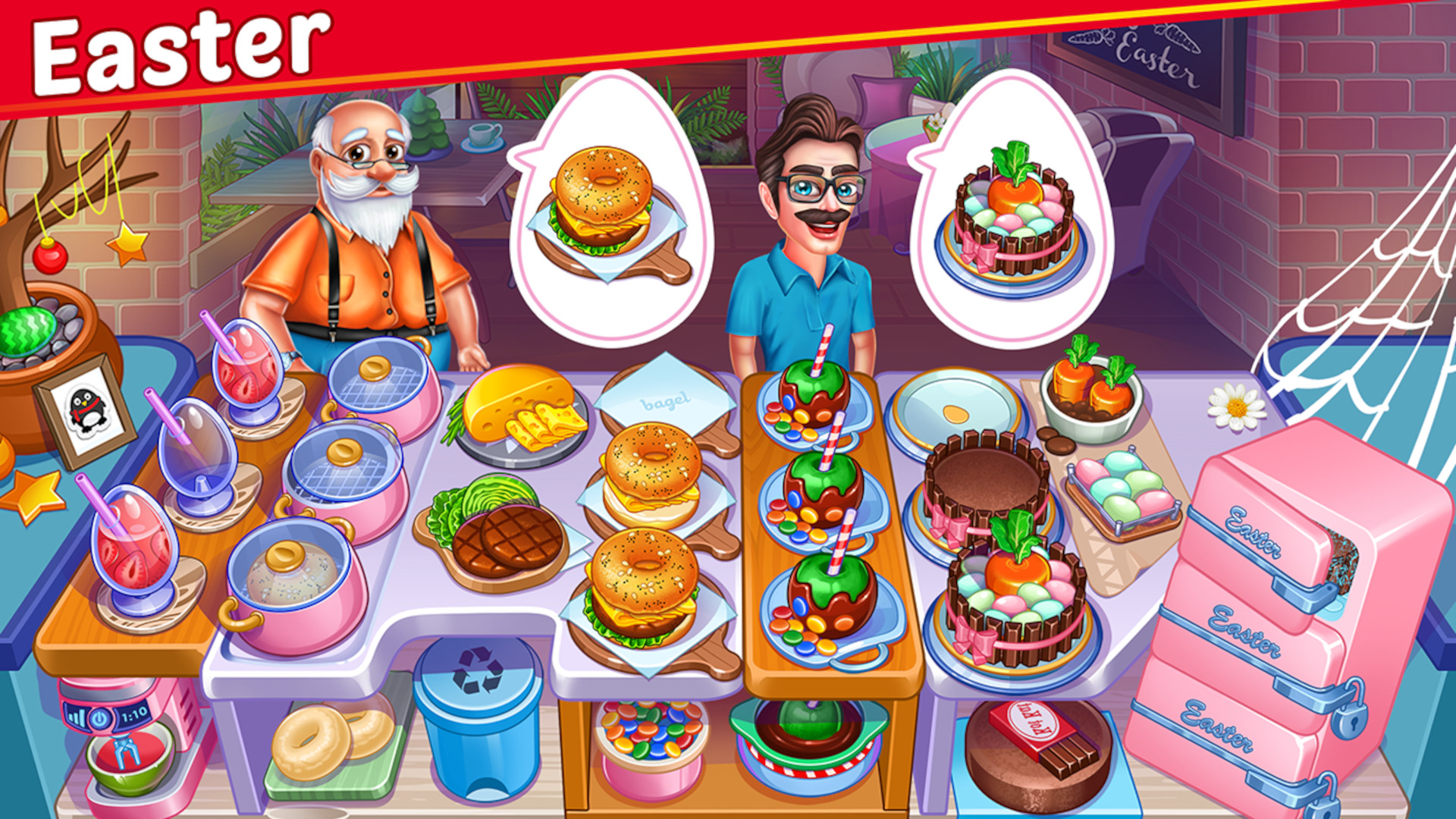 Cooking games: A screenshot from the Easter event in Halloween Cooking Games