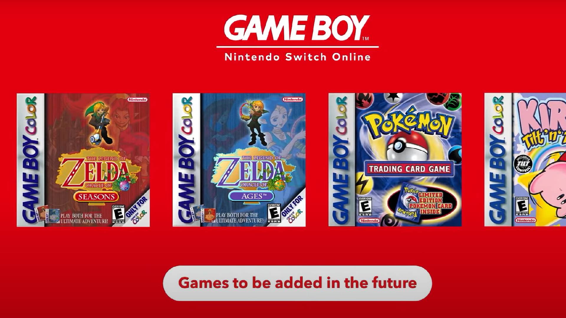 Game Boy and Game Boy Advance are coming to Nintendo Switch! 