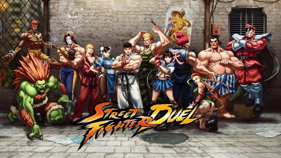 Street Fighter Duel Tier List Art Clé Mettant En Vedette Un Groupe De Combattants Posant