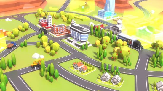 truck games Transport City truck Tycoon: the overworld map of a town