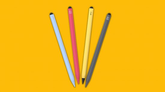 best ipad stylus Zagg Pro stylus 2 in different colors on a yellow background