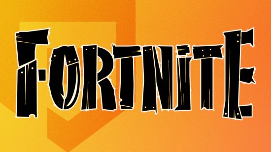 Fortnite logo: The 2012 Fortnite logo in black in a font that looks like nailed-together boards