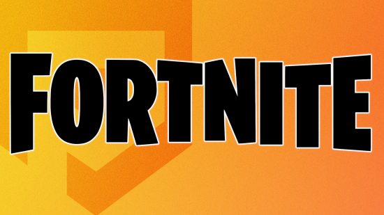 Fortnite logo: The current Fortnite logo of big, bold black text on a yellow PT background