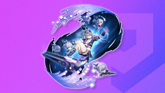 Honkai Star Rail characters - Silver Wolf against a purple background with the Pocket Tactics logo on it