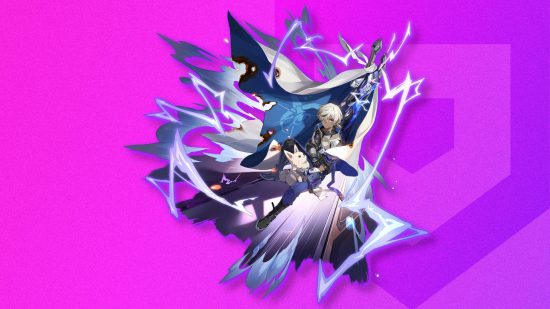 Honkai Star Rail characters - Arlan against a purple background with the Pocket Tactics logo on it