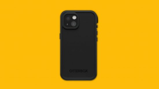 La meilleure coque iPhone 15 pro Otterbox : une coque de téléphone noire élégante avec le logo Otterbox