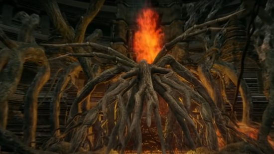Dark Souls bosses: close up of the Bed of Chaos