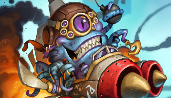 Hearthstone Demon Hunter: A close-up of Patches the Pilot's art