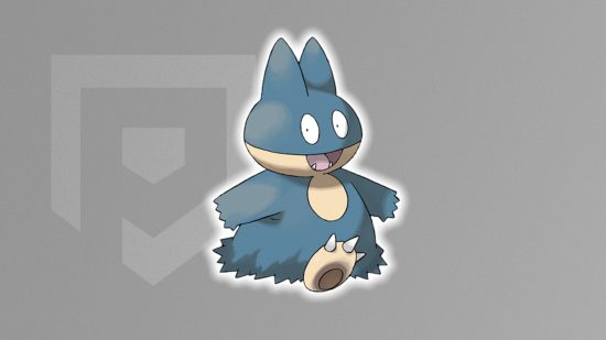 Munchlax evolution: Munchlax walking in front of a light grey PT background