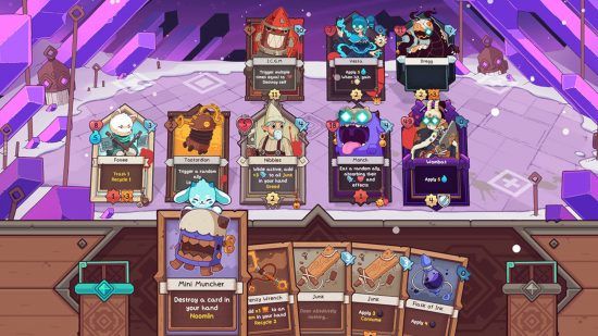Screenshot of the card game in Wildfrost for best roguelike games guide
