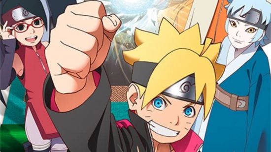 Giochi di Naruto - immagine chiave per Ultimate Ninja Storm 4 che mostra Naruto che alza il pugno