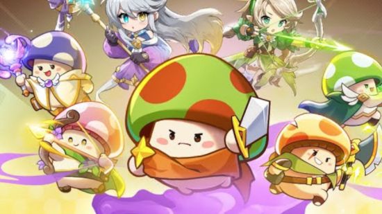Legend of Mushroom promo art with the main shroom charging with his sword for best Android games on PC guide