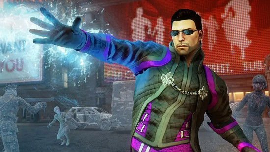 Best Games Like GTA: An image of the main character in Saints Row 4 Reelected firing their powers.