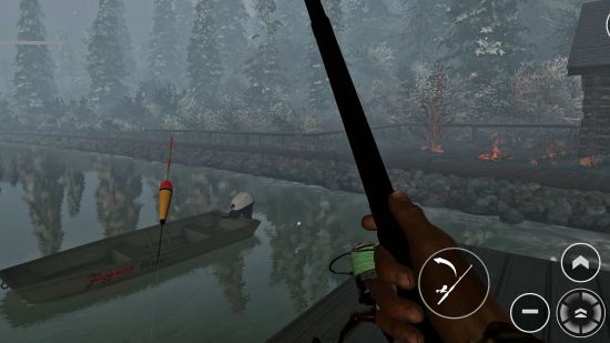 Screenshot of casting a line in Fishing Planet for best fishing games guide