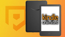 How to cancel Kindle Unlimited: An image of a Kindle with the Kindle Unlimited logo on the screen.