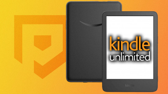 How to cancel Kindle Unlimited: An image of a Kindle with the Kindle Unlimited logo on the screen.