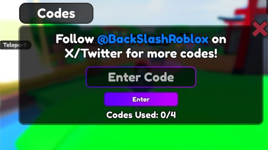 Anime Realms Simualtor codes redemption screen in front of a grass field