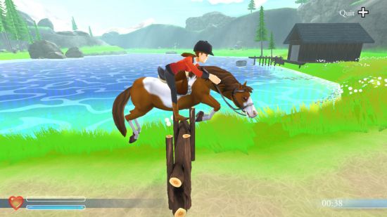 Barbie games: A screenshot from a horse game on Switch 