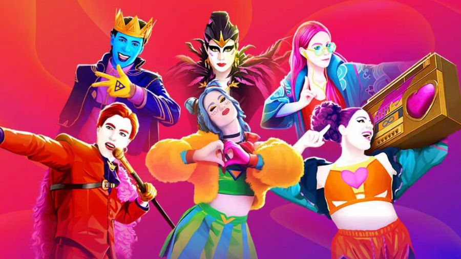 Just Dance 2024 key art showing six different avatars in various dance poses