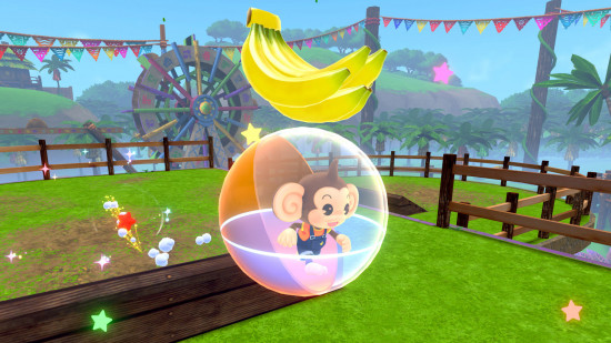 Monkey games: A screenshot from our Super Monkey Ball Banana Rumble review