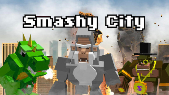 Monkey games: Smashy City graphic showing a gorilla character