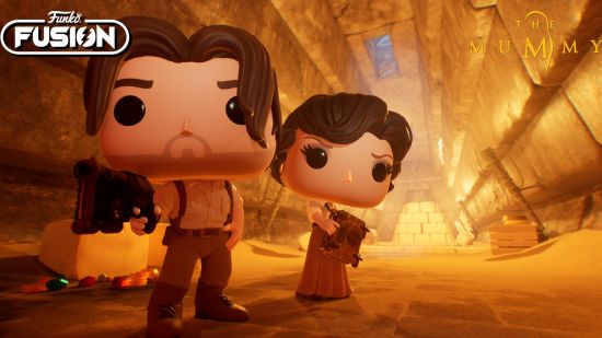 New Switch games - two Funko figures of characters from The Mummy