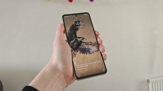 Custom image for Nubia Flip 5G review showing the open phone in hand