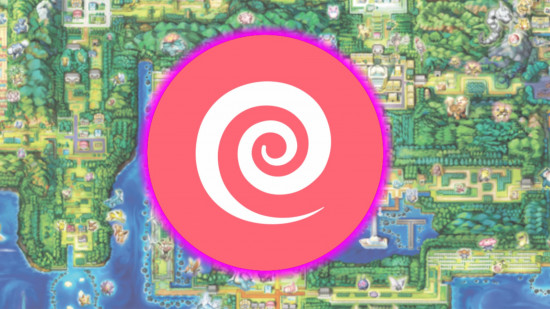 psychic Pokemon weakness icon in front of a map of Kanto