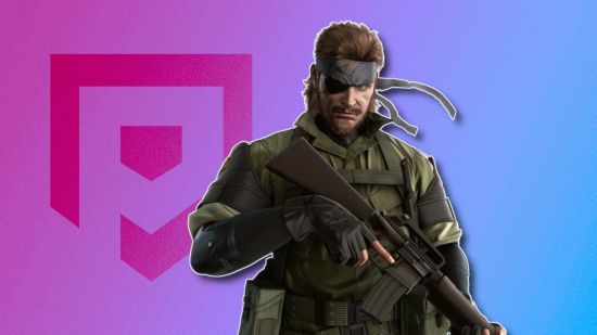 Snake games: Big Boss Snake outlined in white and pasted on a purple to blue PT background