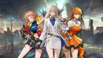 Solo Leveling Arise codes - a custom image of Emma Laurent, Anica, and Lee JooHee standing together
