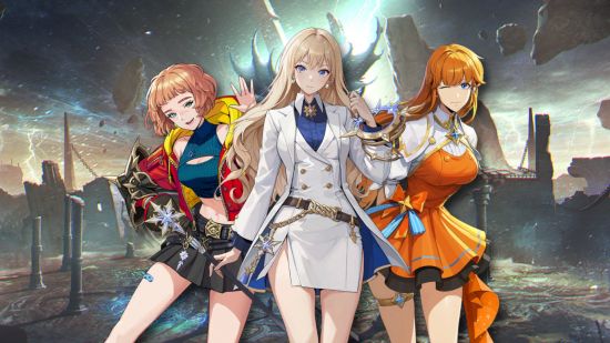 Solo Leveling Arise codes - a custom image of Emma Laurent, Anica, and Lee JooHee standing together