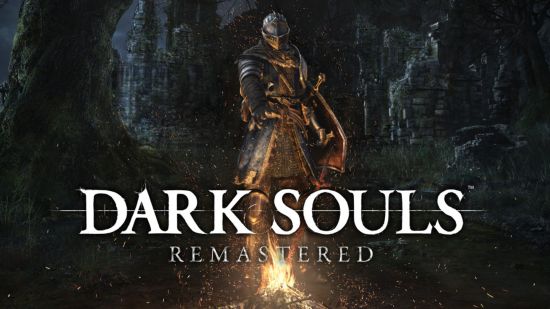 Soulslike games: Dark Souls key art showing the chosen undead lighting a bonfire