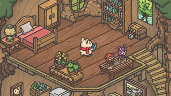 tsukis odyssey codes - Tsuki inside their house surrounded by furniture