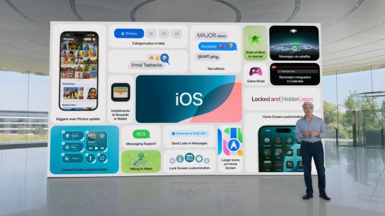 Screenshot of all the new iOS 18 features from the Apple WWDC 2024 event