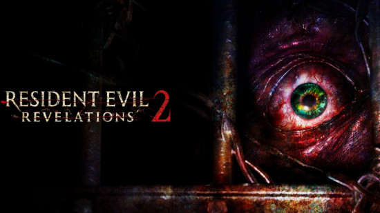 A bloody eye looking into your soul on the RE 2 cover for best Resident Evil games list