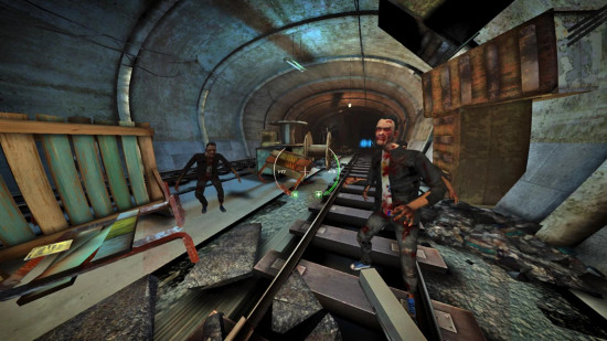 Screenshot of taking on zombies in Zombie Shooter VR for best vr games guide