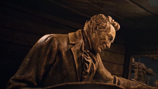 Civilization 7 release date - a screenshot of a bronze statue of Abraham Lincoln from the Civilization 7 trailer