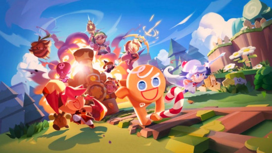 cookie run tower of adventures characters preparing for battle, with gingerbrave leading the charge