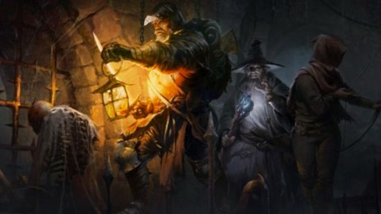 dark and darker mobile characters prepare to explore a dungeon