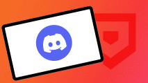 Discord download: An image of the Discord logo on a tablet screen.