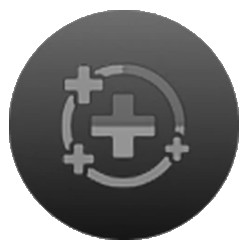 Genshin Impact healer flex icon using a greyscale healing skill symbol