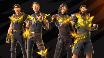 metallica in their flaming puppet master skins for fortnite collaboration
