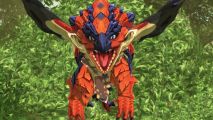 Monster Hunter Stories 2 sales - A baby Rathalos in front of a green bush