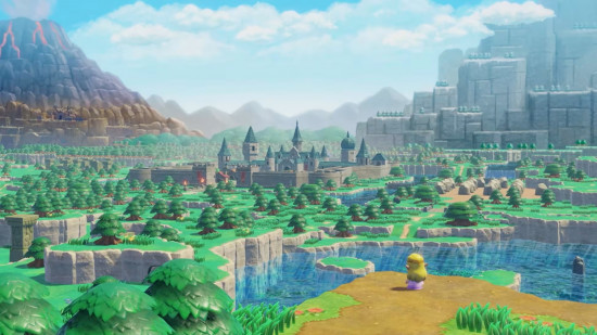 New Switch games - Princess Zelda looking over Hyrule Castle from afar